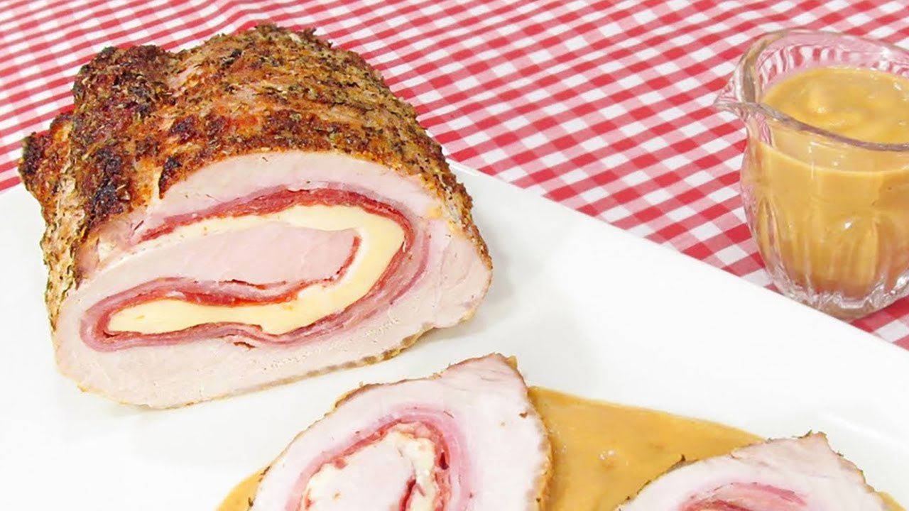 Receta de Cañón de cerdo relleno al horno