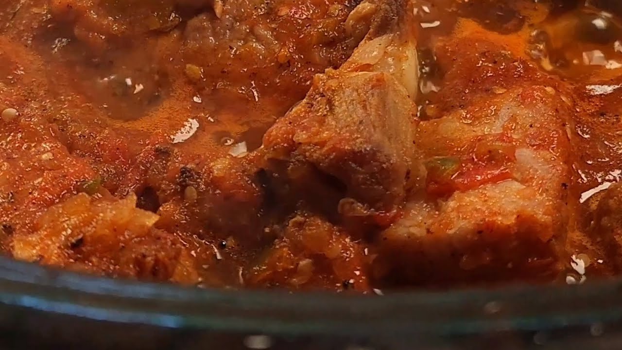 Receta de Carne de puerco en salsa de molcajete