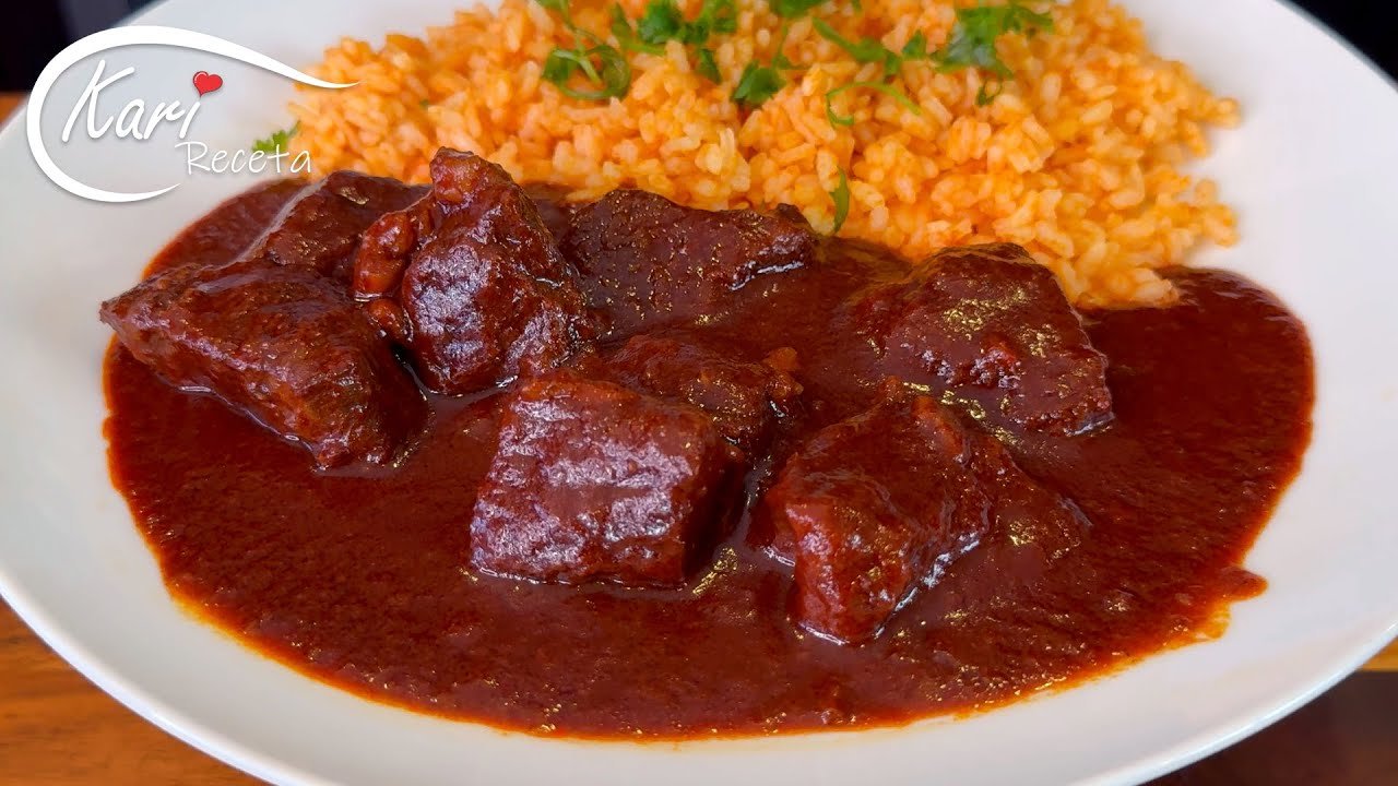 Receta de Carne de res en chile guajillo