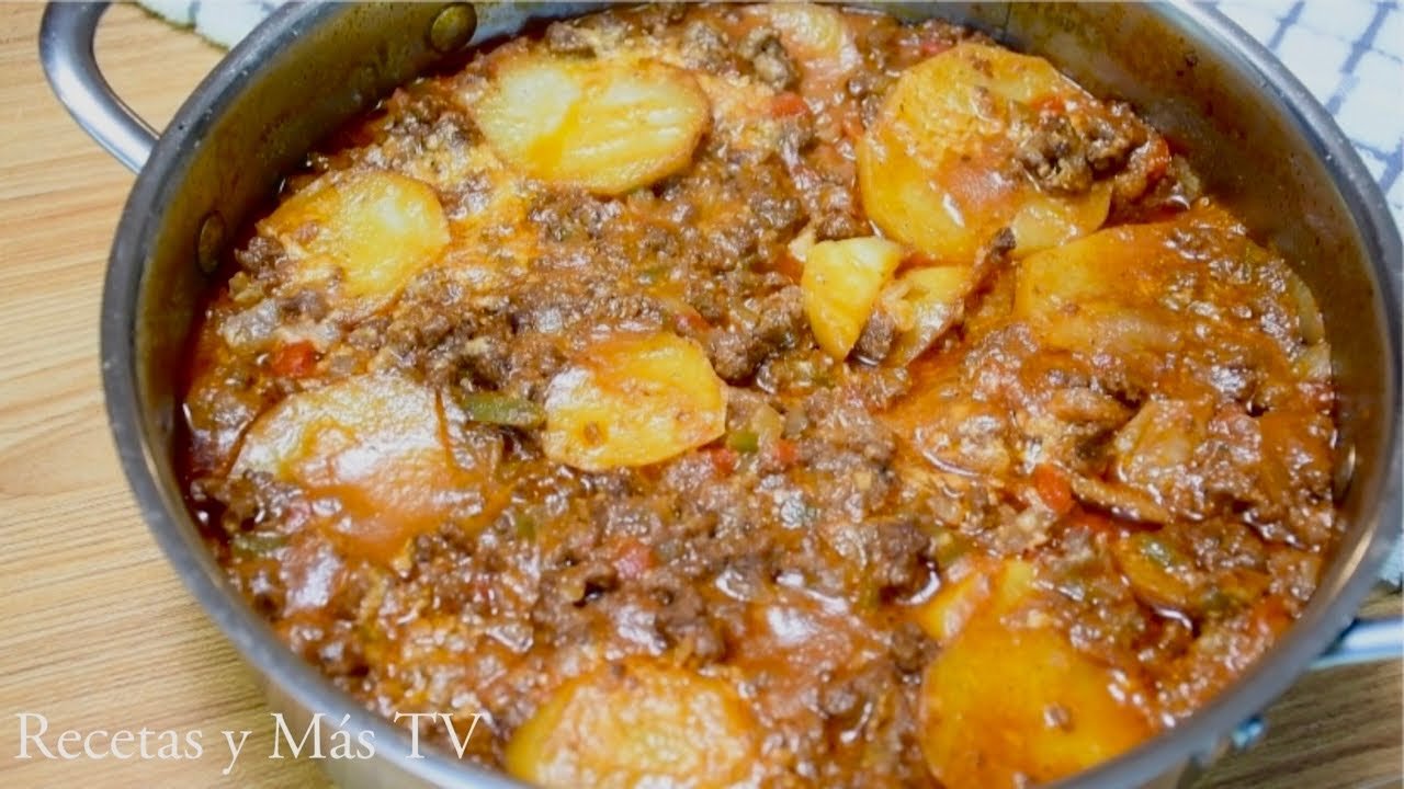 Receta de Carne molida con papas