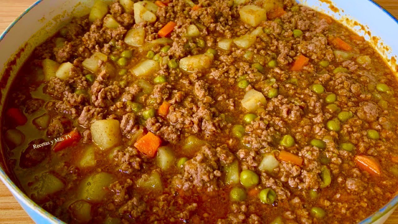 Receta de Carne molida con verduras