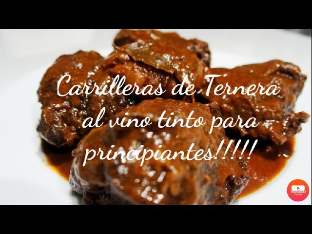 Receta de Carrilleras de ternera al vino tinto