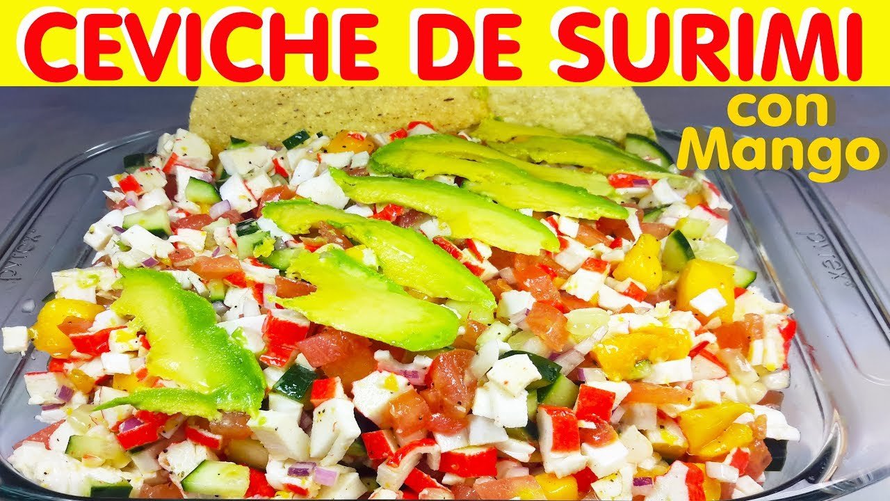 Receta de Ceviche de surimi con mango