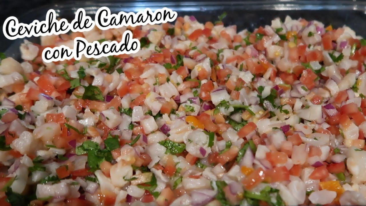 Receta de Ceviche mixto de pescado y camarón
