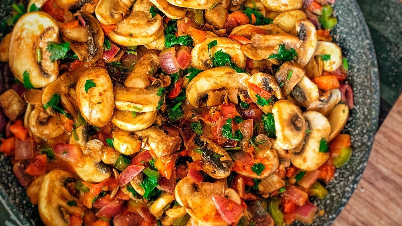 Receta de Champiñones a la mexicana