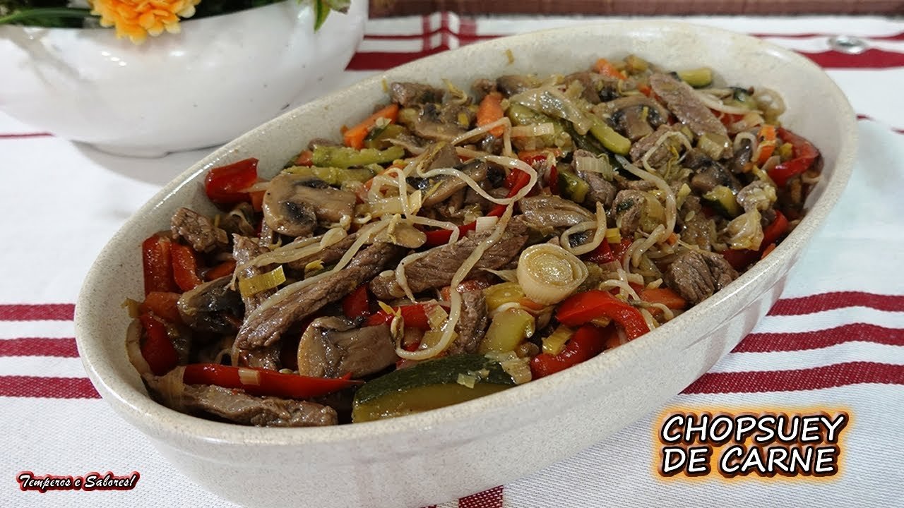Receta de Chop suey de carne de res