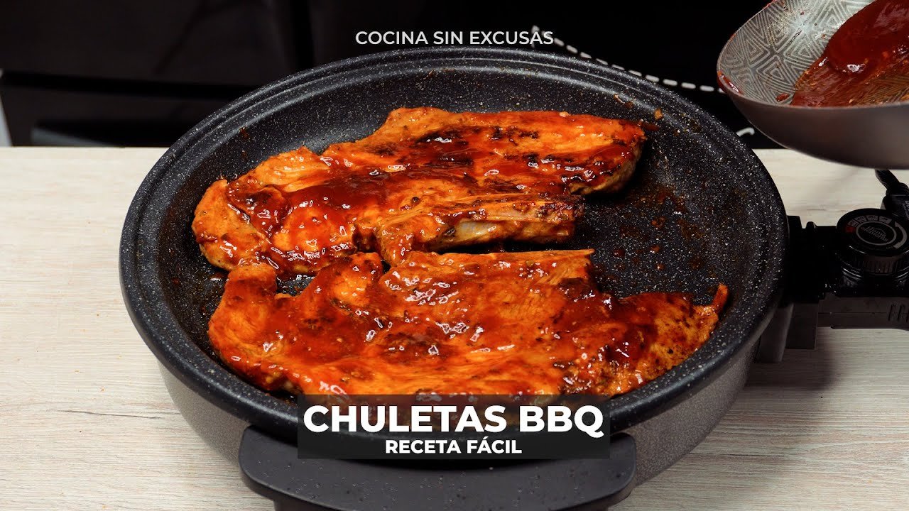 Receta de Chuletas a la bbq al sarten
