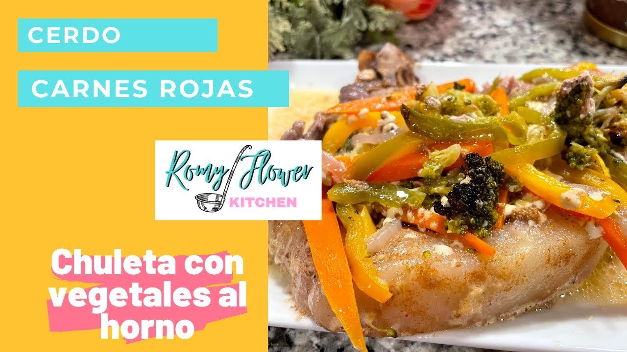 Receta de Chuletas al horno con verduras