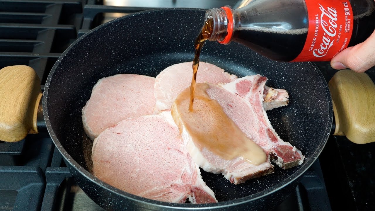 Receta de Chuletas de cerdo a la pepsi-cola