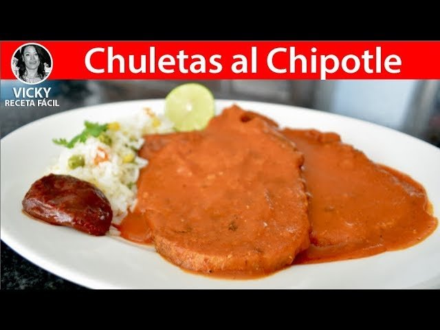 Receta de Chuletas de cerdo en salsa de chipotle