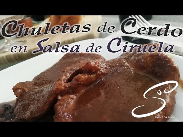 Receta de Chuletas de cerdo en salsa de ciruela