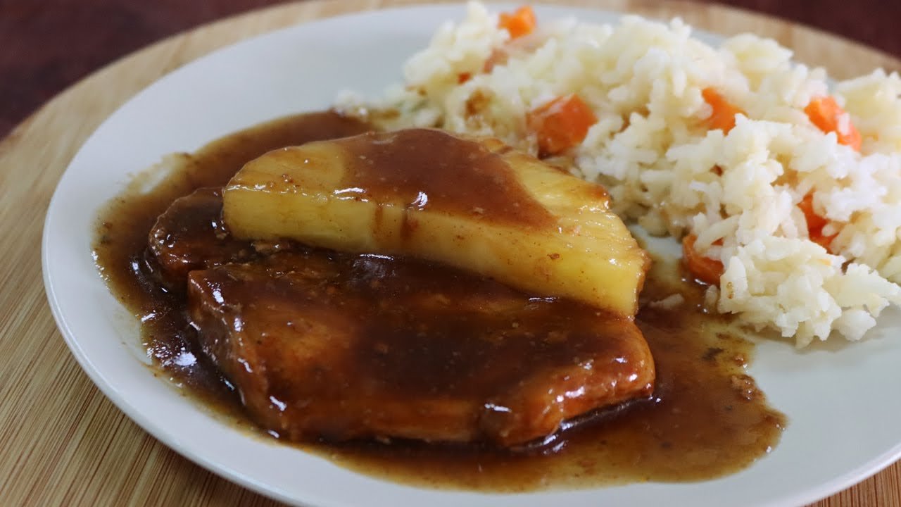 Receta de Chuletas en salsa de piña