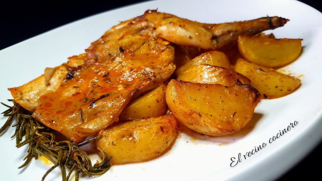 Receta de Conejo al horno con patatas