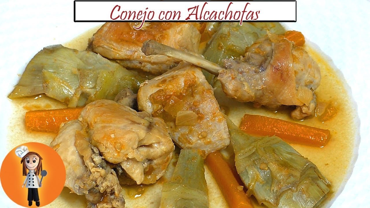 Receta de Conejo con alcachofas