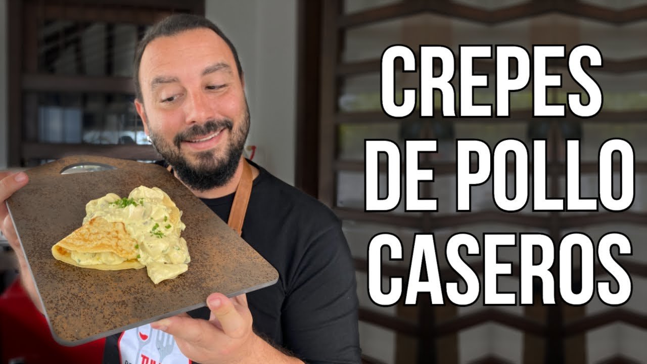 Receta de Crepes de pollo a la carbonara