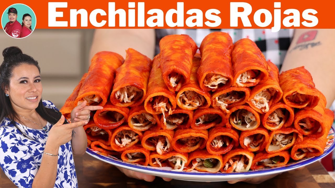 Receta de Enchiladas rojas de pollo