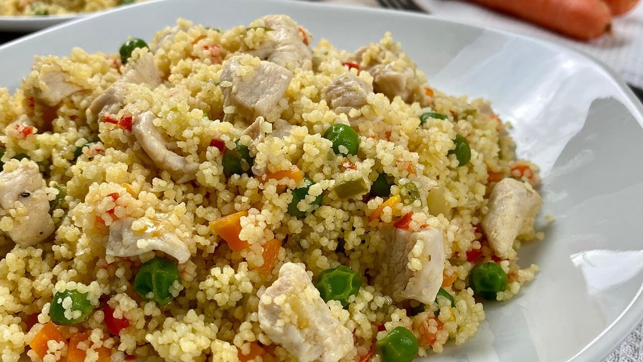 Receta de Ensalada de pollo con cuscús