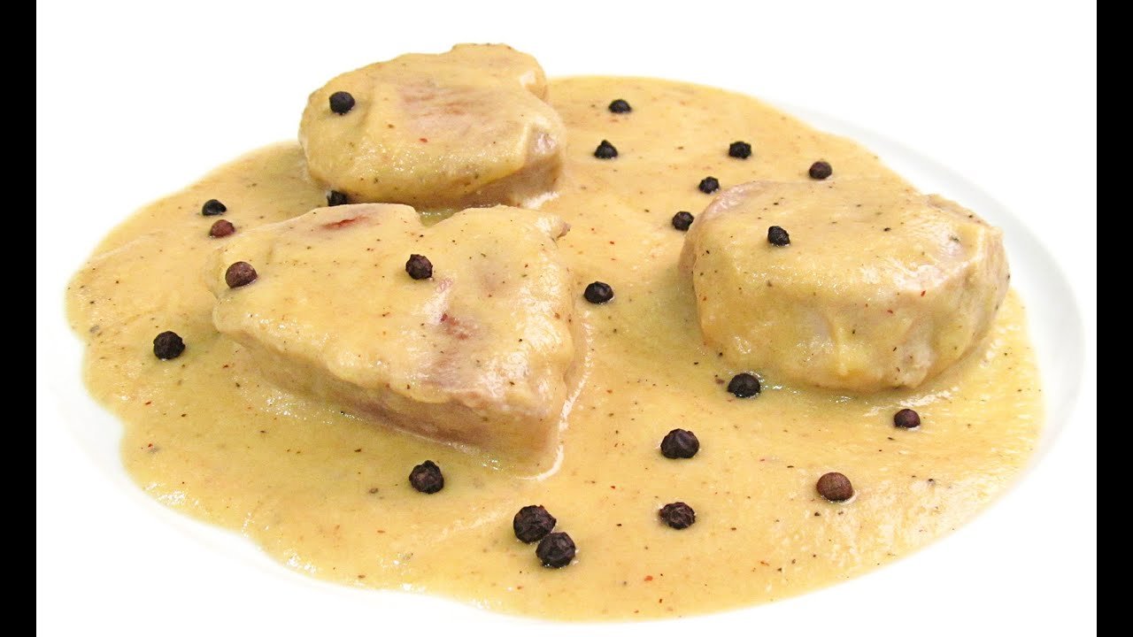 Receta de Escalopines de cerdo a la pimienta