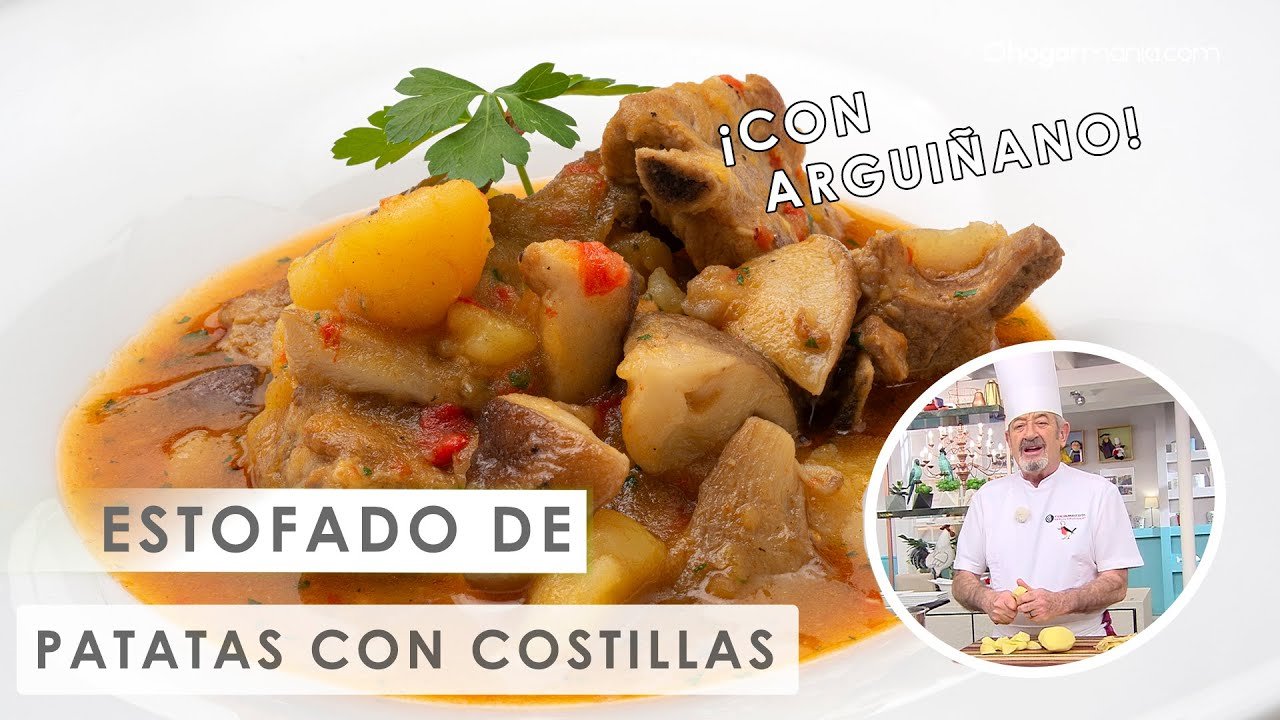 Receta de Estofado de patatas con costillas de cerdo