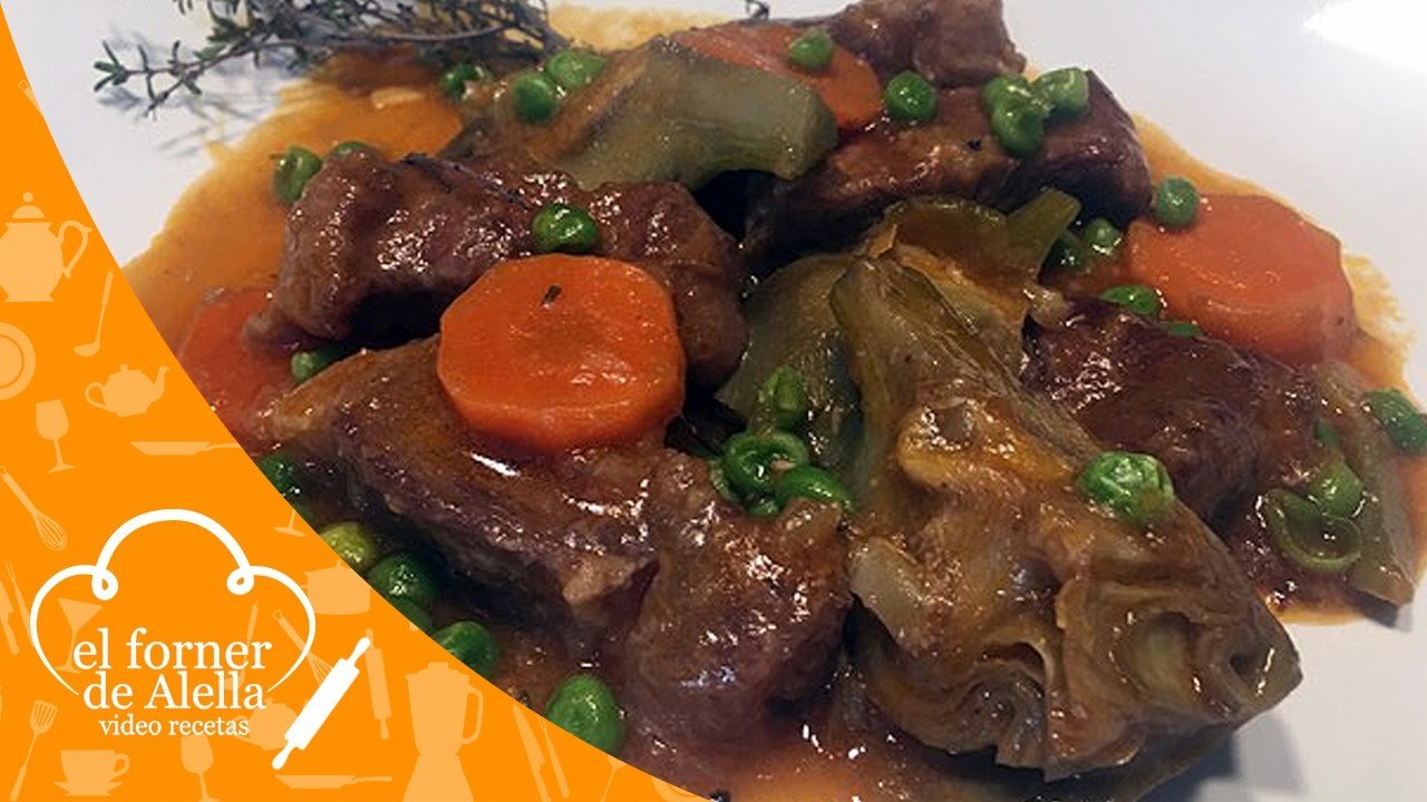 Receta de Estofado de ternera con alcachofas