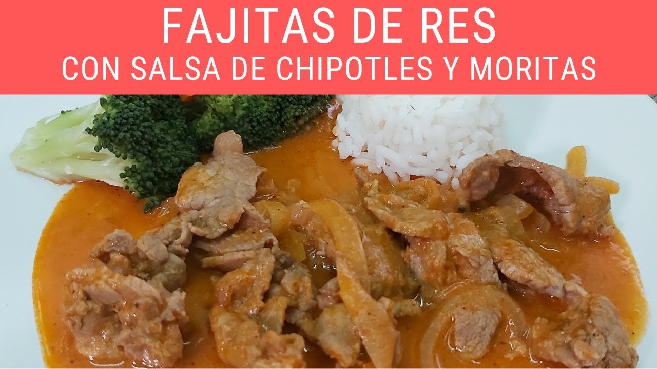 Receta de Fajitas de res al chipotle