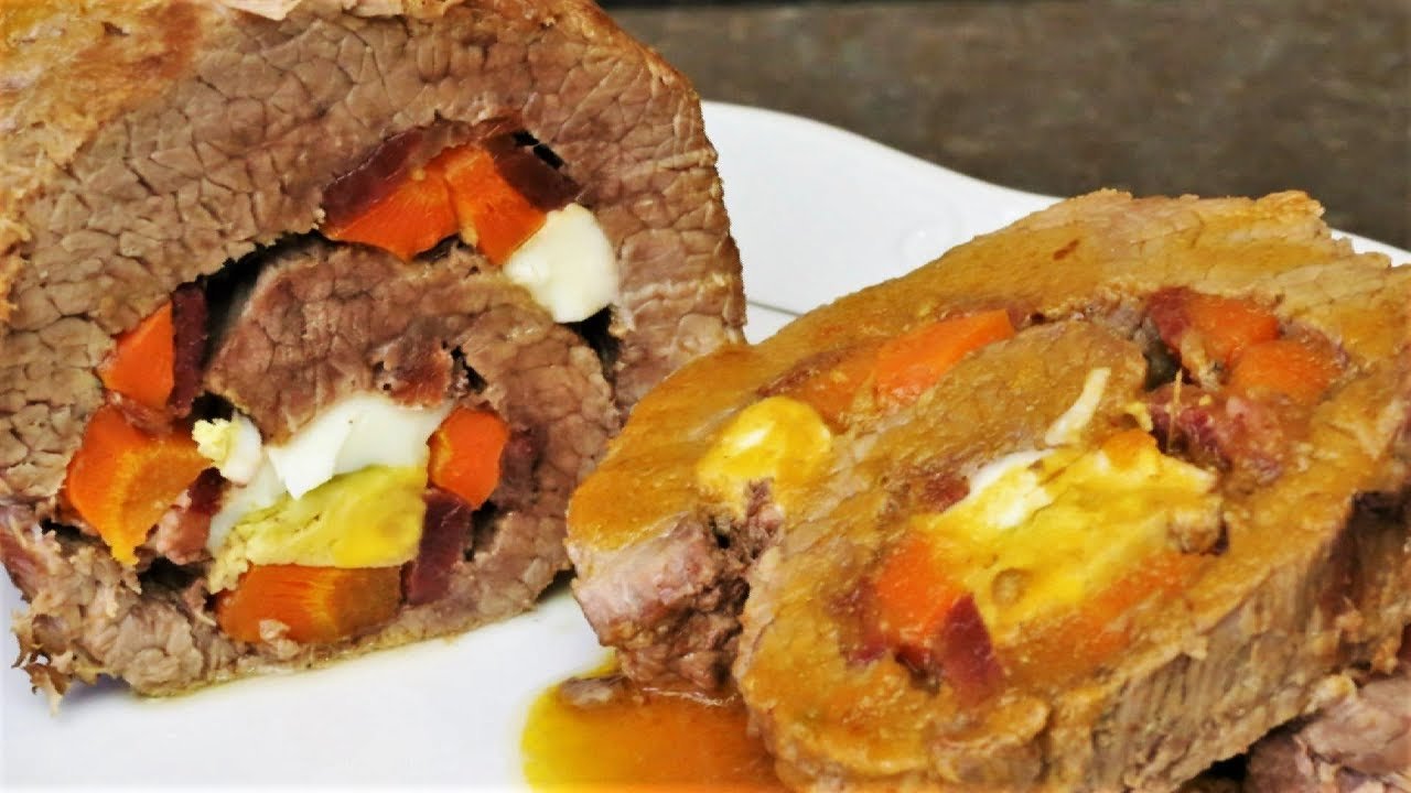 Receta de Falda de ternera rellena