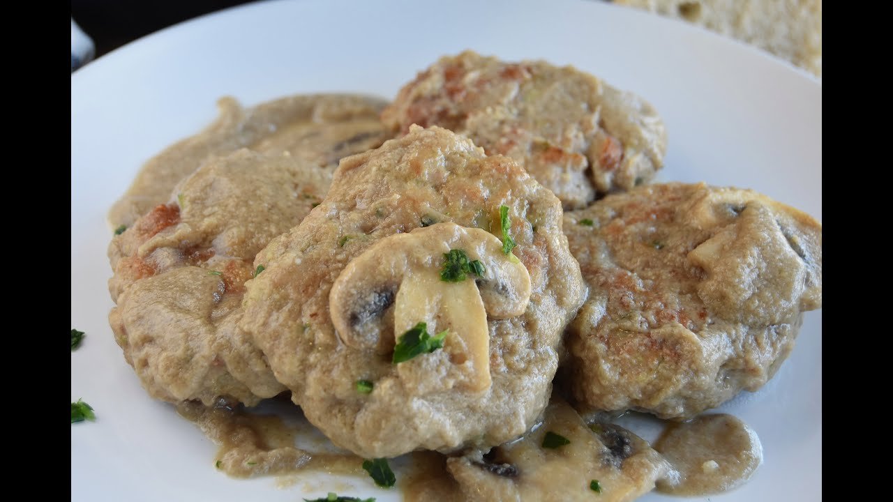 Receta de Filetes rusos en salsa de champiñones