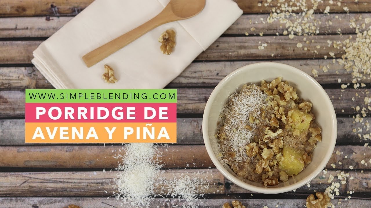 Receta de Gachas de avena al microondas