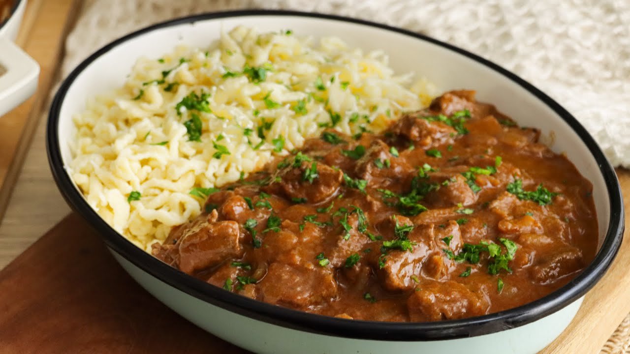 Receta de Goulash con spaetzle