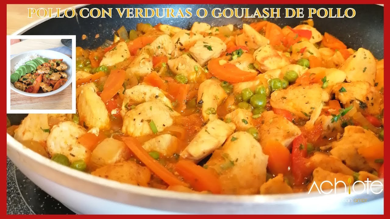 Receta de Goulash de pollo con verduras
