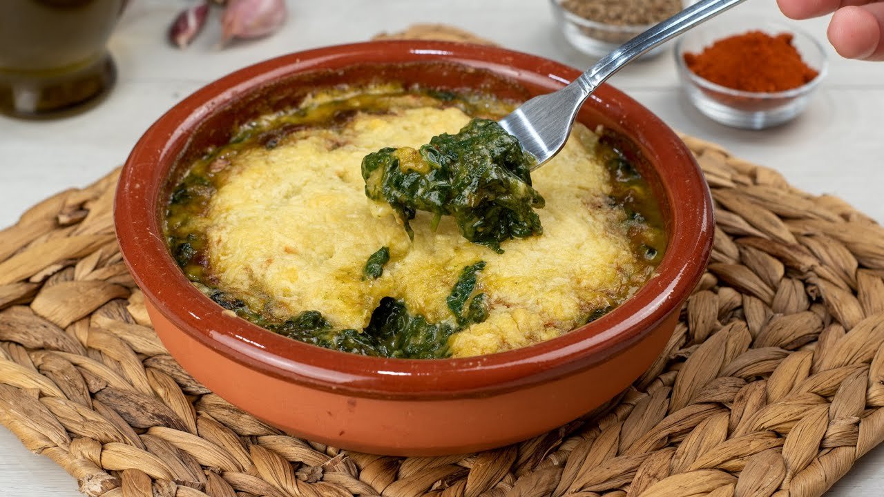 Receta de Gratinado de espinacas con carne
