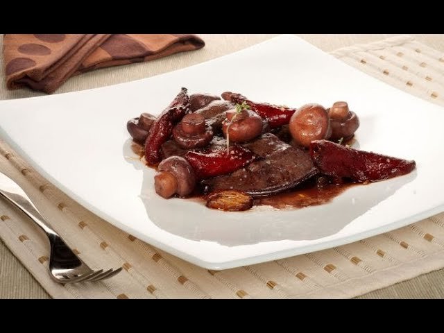Receta de Hígado de ternera al vino tinto