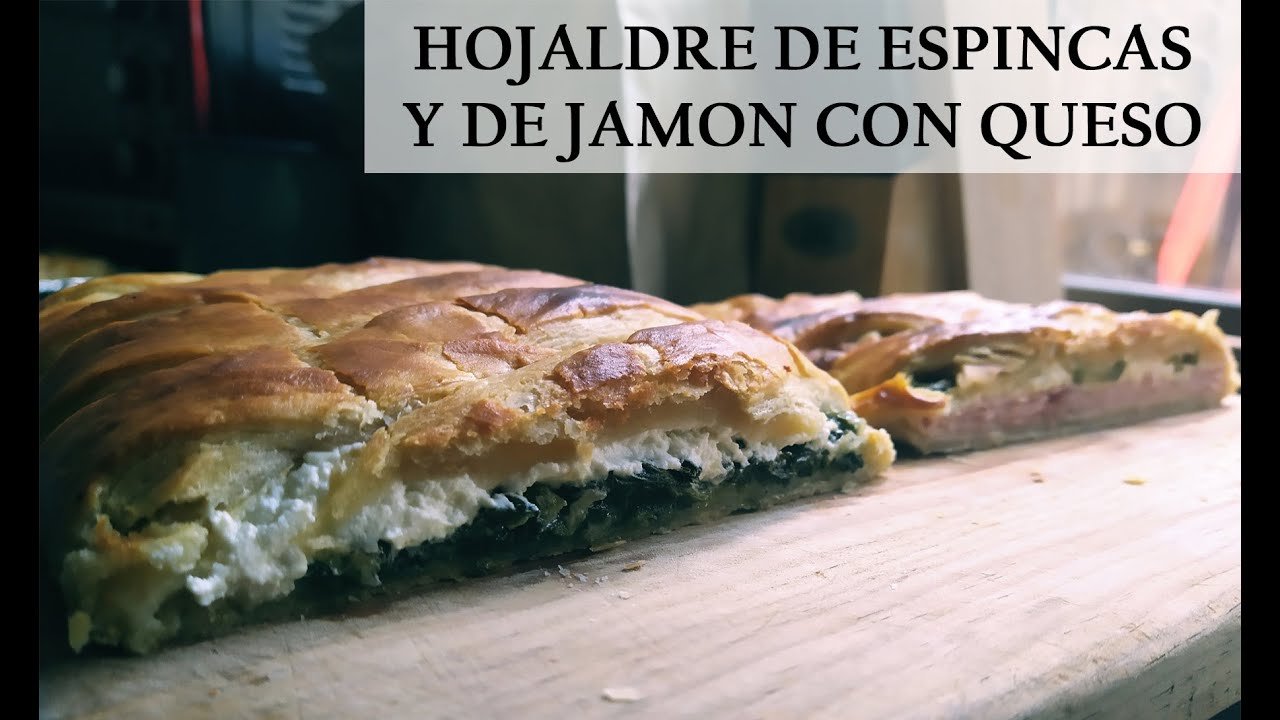 Receta de Hojaldre de espinacas jamón y queso