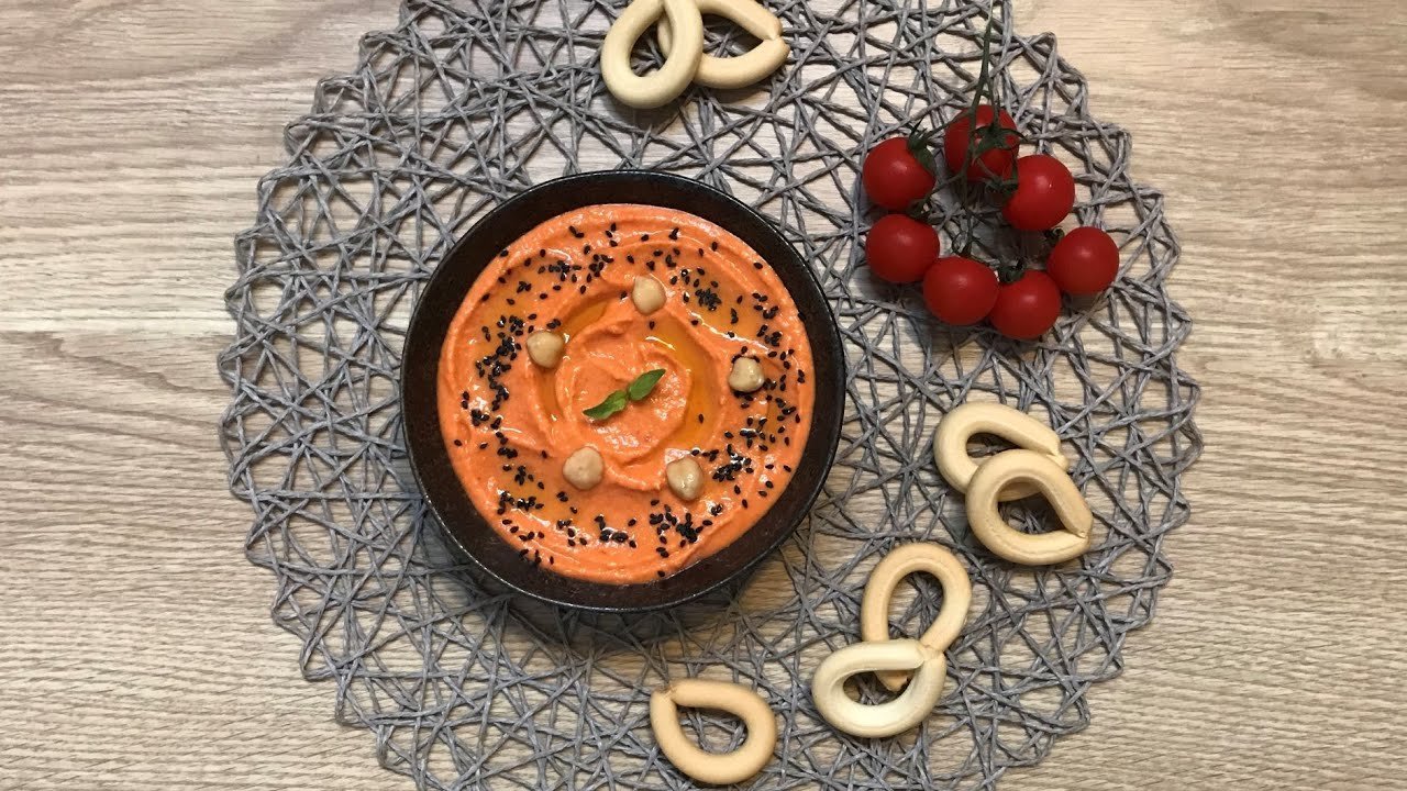 Receta de Hummus de pimiento asado