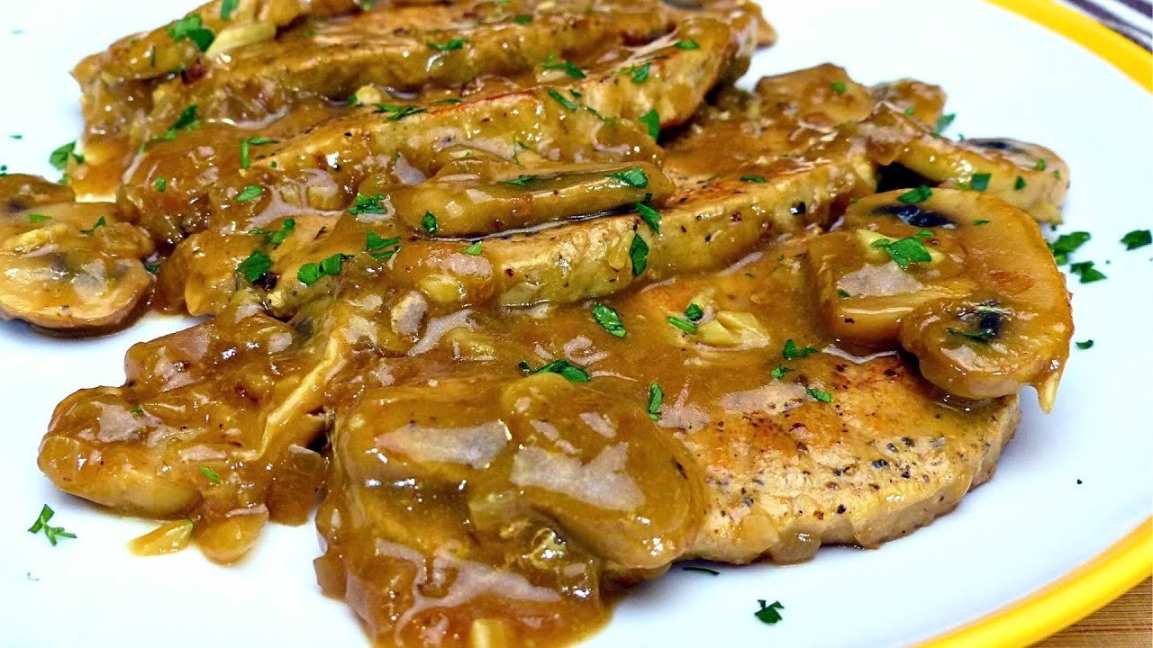 Receta de Lomo con champiñones de lata