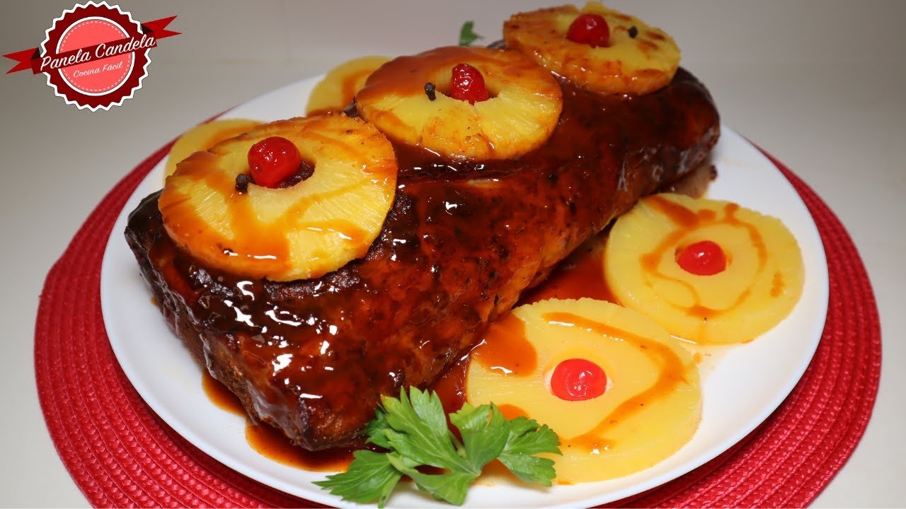 Receta de Lomo de cerdo glaceado con piña