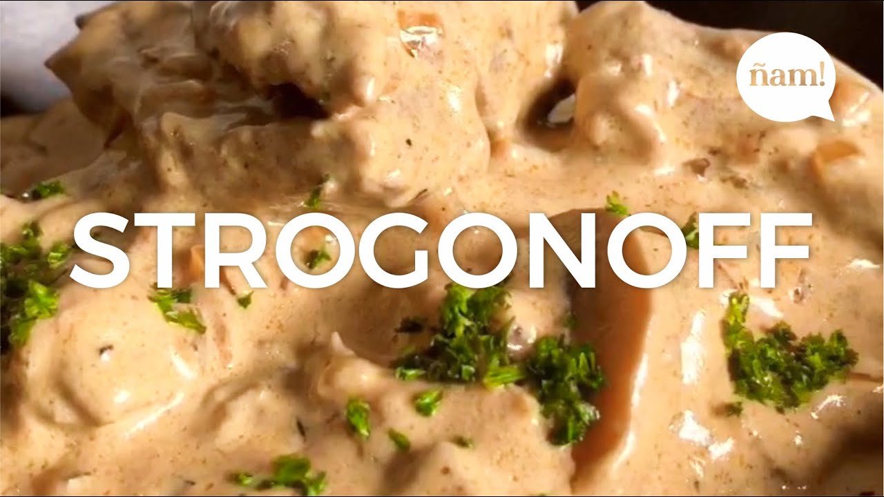 Receta de Lomo de res stroganoff
