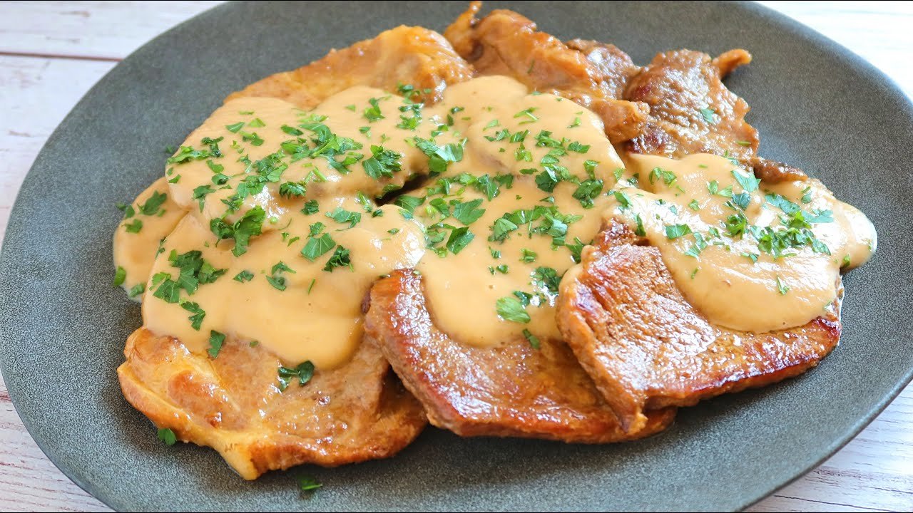 Receta de Lomo en salsa de cebolla