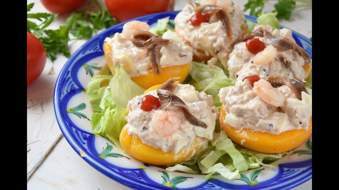 Receta de Melocotones Rellenos de atún