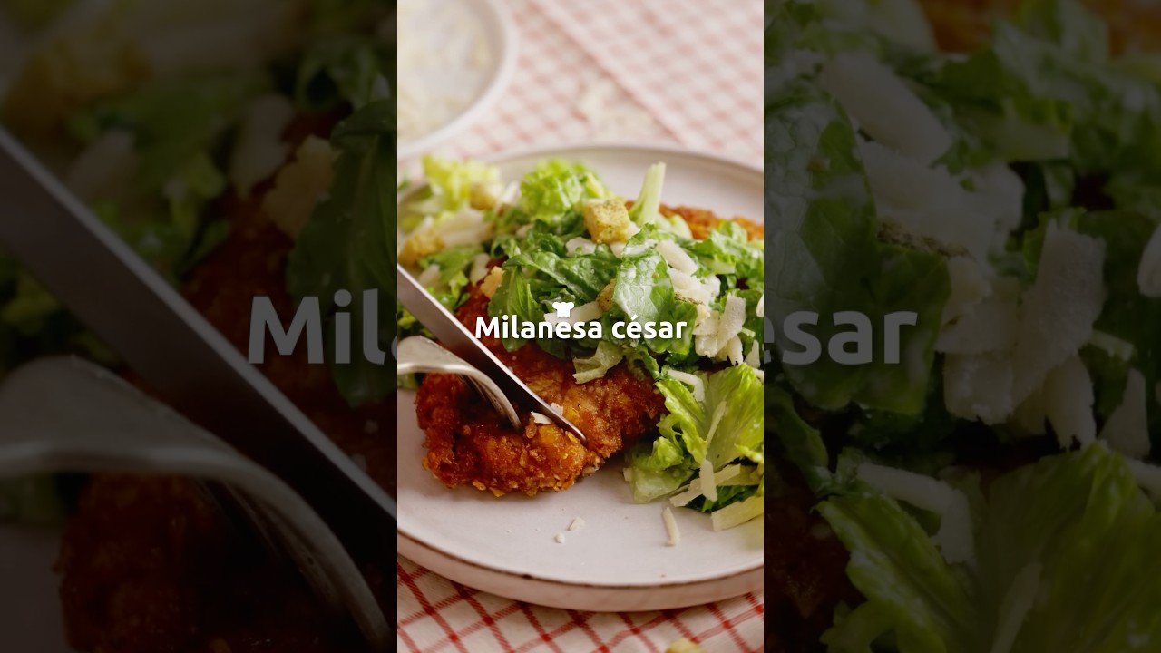 Receta de Milanesa con ensalada