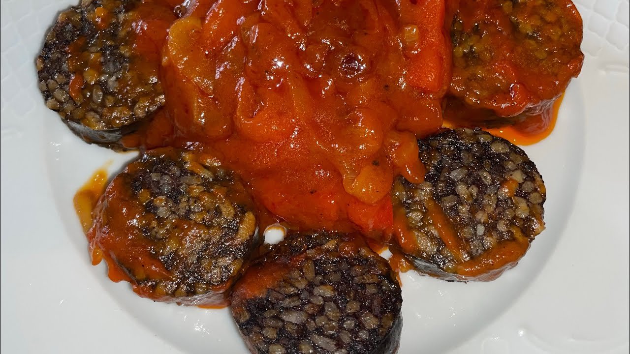Receta de Morcilla con tomate frito