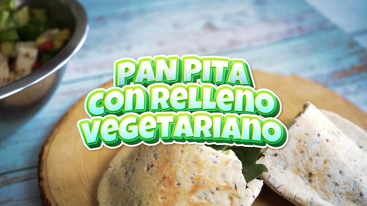 Receta de Pan pita relleno vegetariano