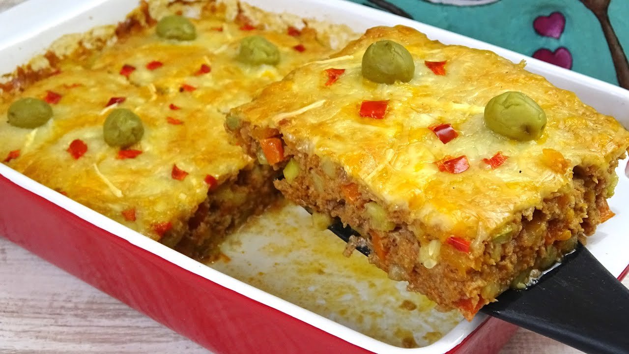 Receta de Pastel de carne con verduras