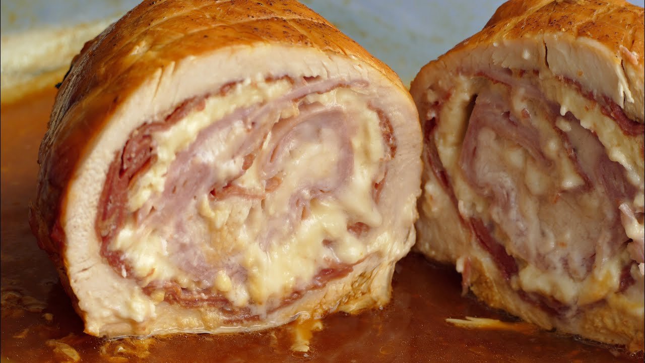 Receta de Pechuga de pavo rellena con jamón y queso