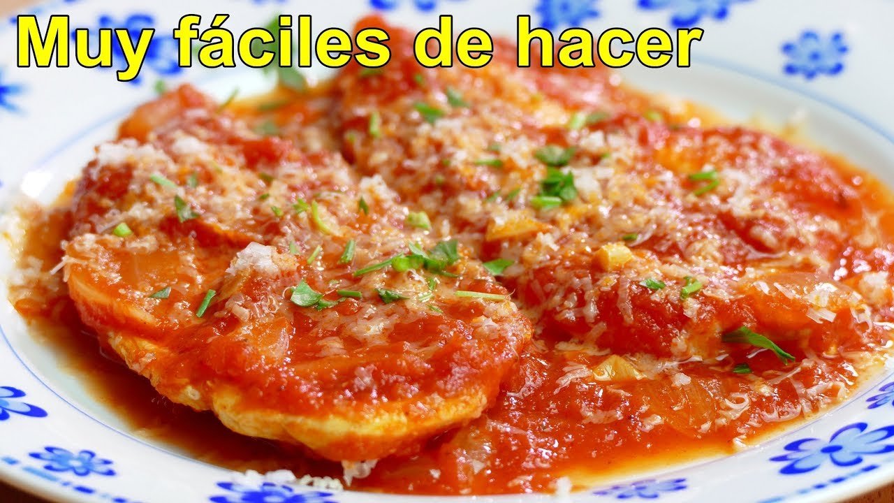 Receta de Pechuga de pollo en salsa de tomate