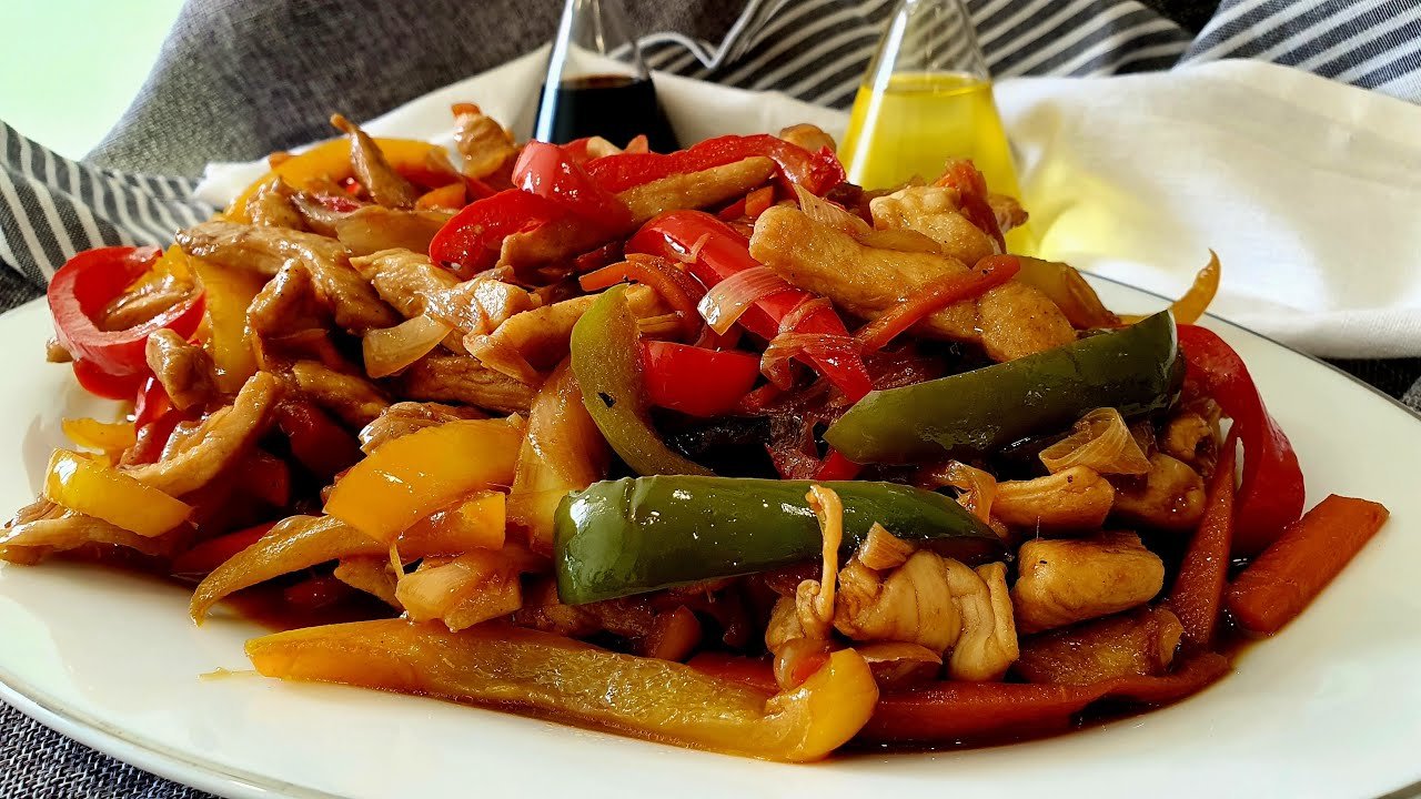 Receta de Pechugas de pollo con salsa de verduras