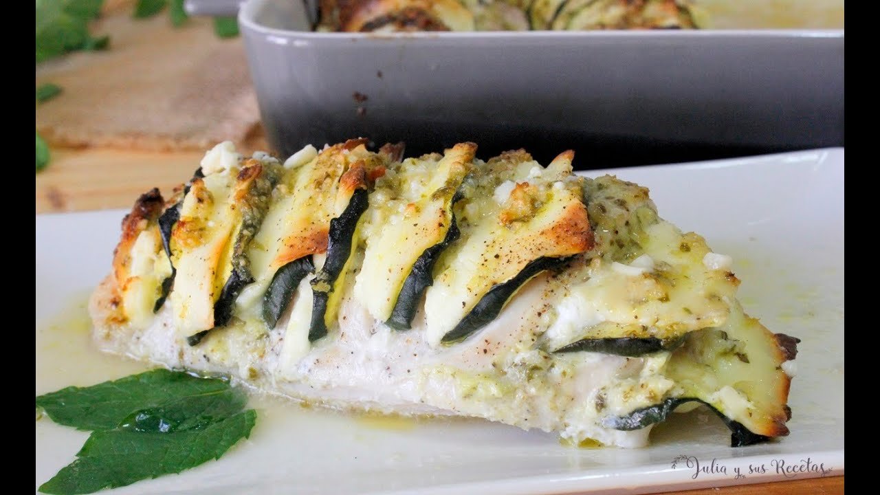 Receta de Pechugas rellenas de calabacín