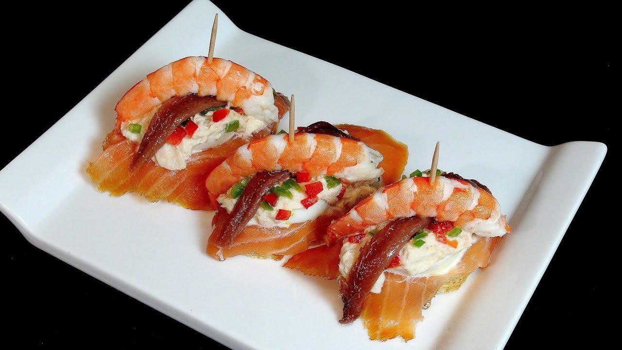 Receta de Pintxo con ventresca y anchoas