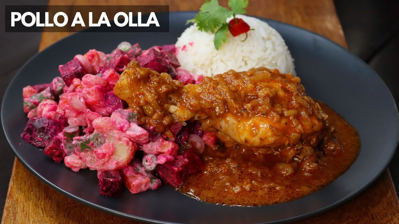 Receta de Pollo a la olla con ensalada rusa