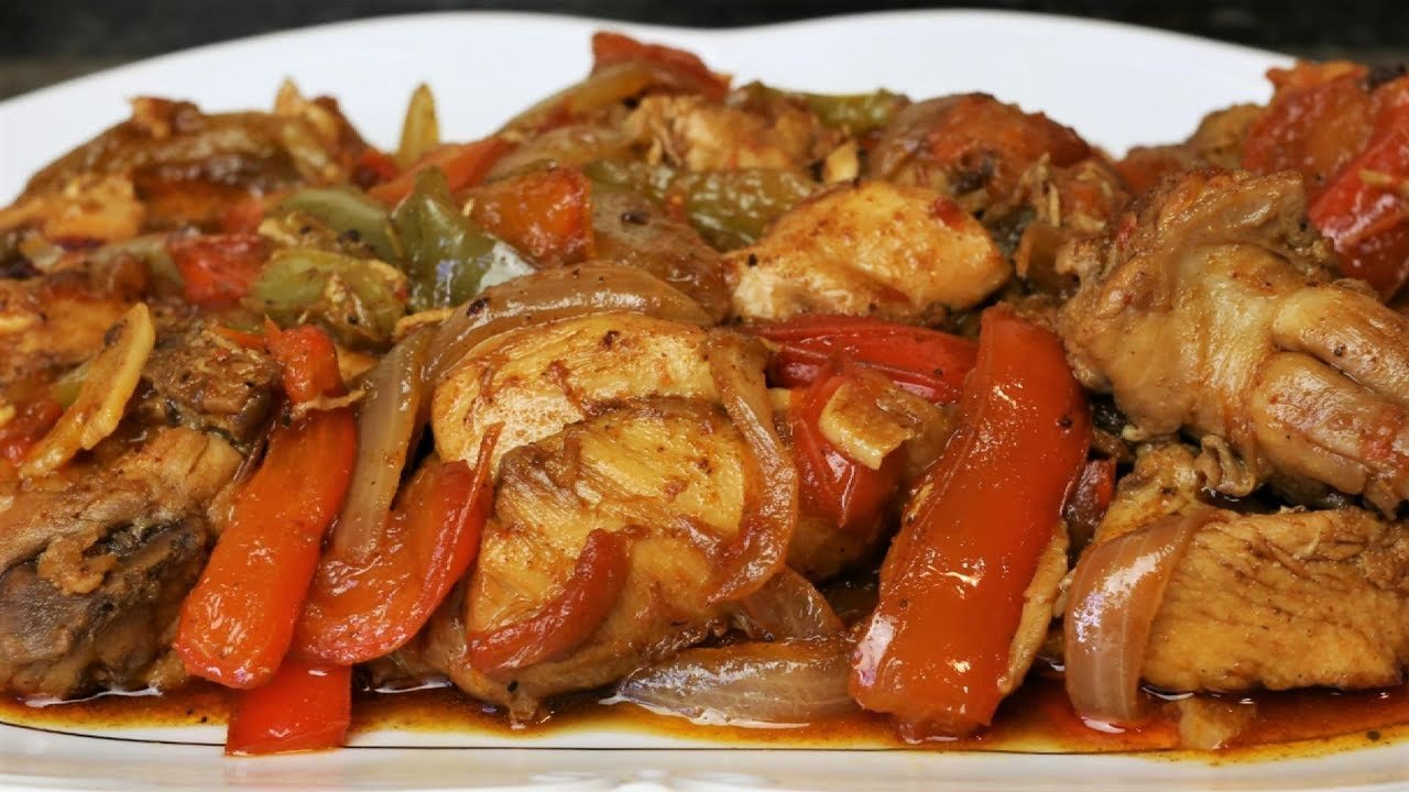 Receta de Pollo a la pimienta con verduras